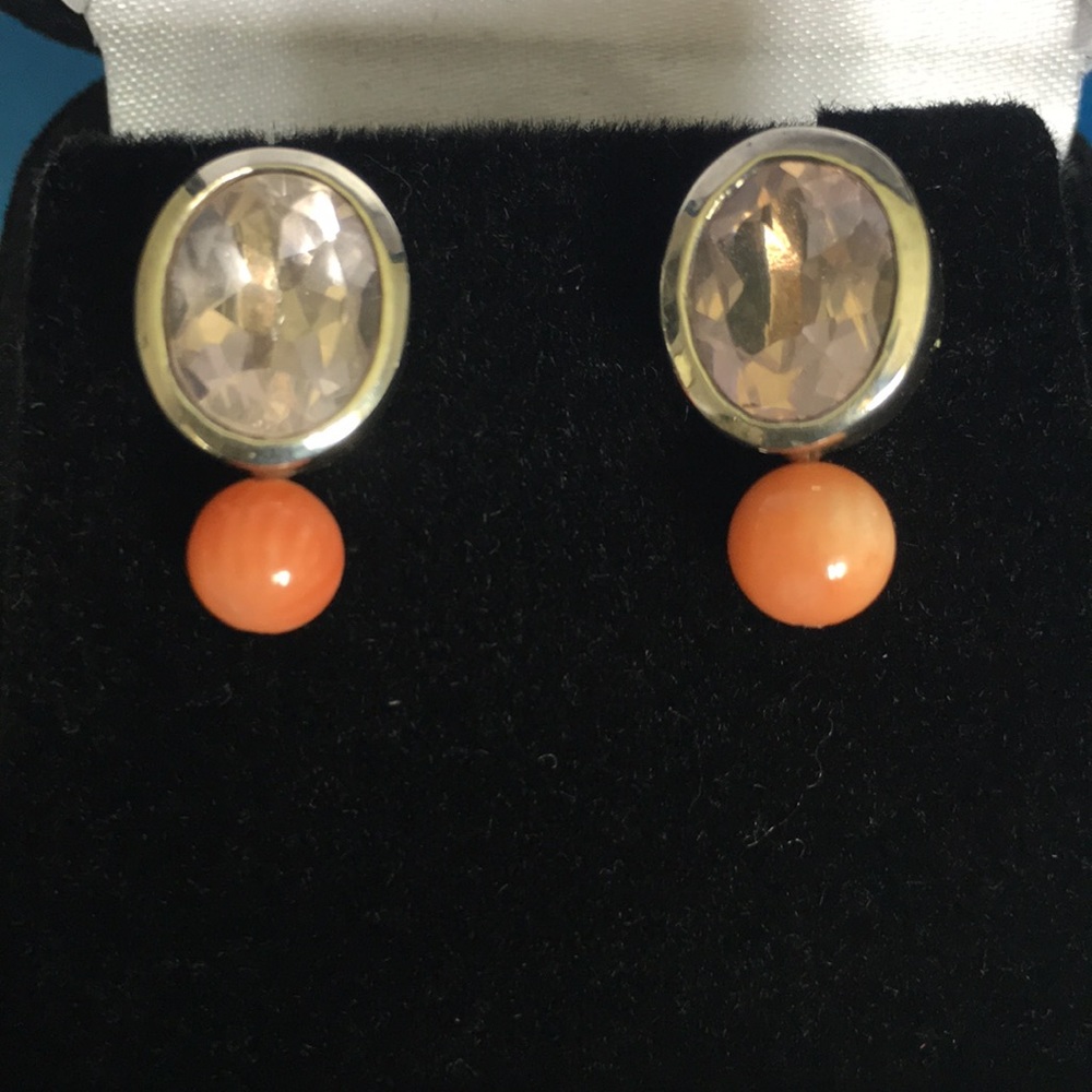 M+ J Stavitt Sterling Silver Amethyst Earrings